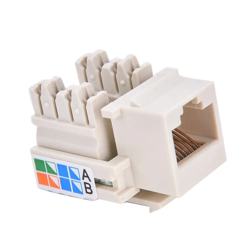 

RJ45 отверстие Keystone Jack CAT5 сеть Ethernet RJ45 белый 3 см x 2 см x 2 см CAT6 отверстие Keystone Jack
