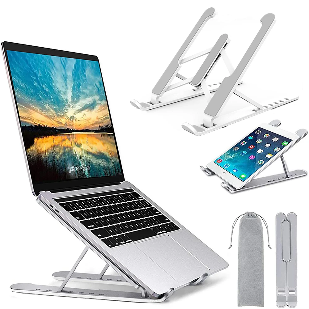 

Adjustable Foldable Laptop Stand Standing Desk Support Holder Notebook Stand for Notebook Macbook Pro Air IPad Pro DELL HP