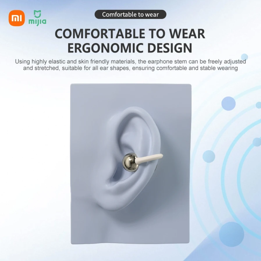 Фото Xiaomi KW15 Беспроводной Bluetooth-зажим для ушей Наушники с костной проводимостью Шумоподавление HD-вызов Подходит для iOS и Android №4