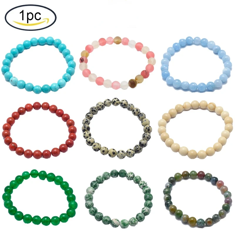 

Браслет из бисера аквамарина круглой формы для изготовления ожерелья, ювелирных изделий, 1 шт.