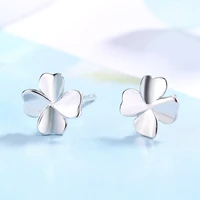100 s925 sterling silver four leaf clover lady earrings personalized earrings wild fashion temperament flower earrings jewelry