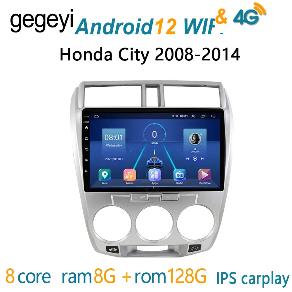 

8G+128Gавтомагнитола for Honda City 2008 2014 магнитола для авто 2 din 2дин android андроид 1 дин навигатор для авто 2din рамка для магнитолы подголовник с монитор...