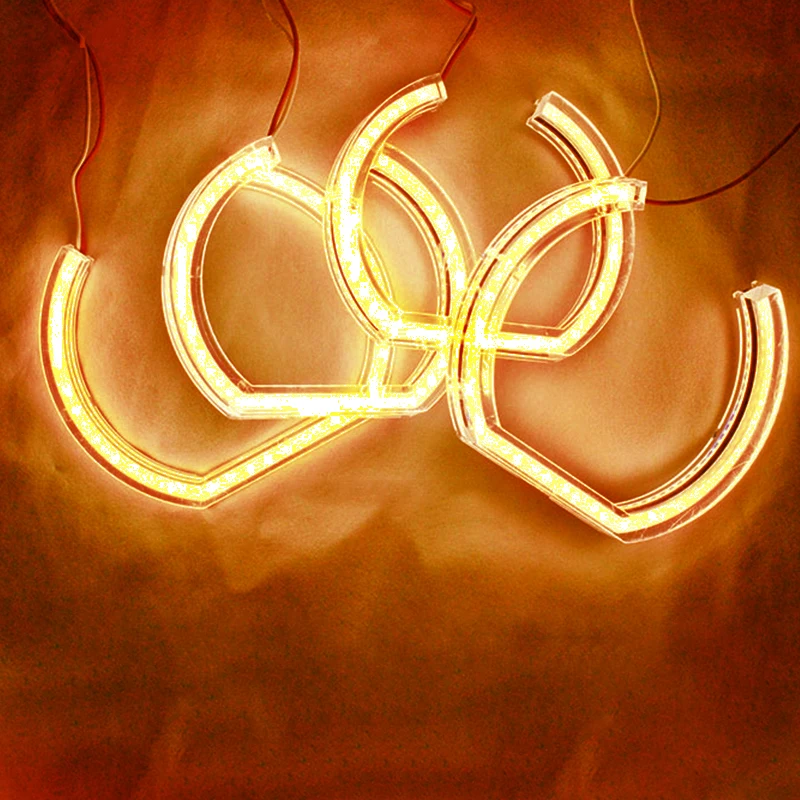 Switchback двойные янтарные белые Кристальные светодиодсветодиодный кольца с