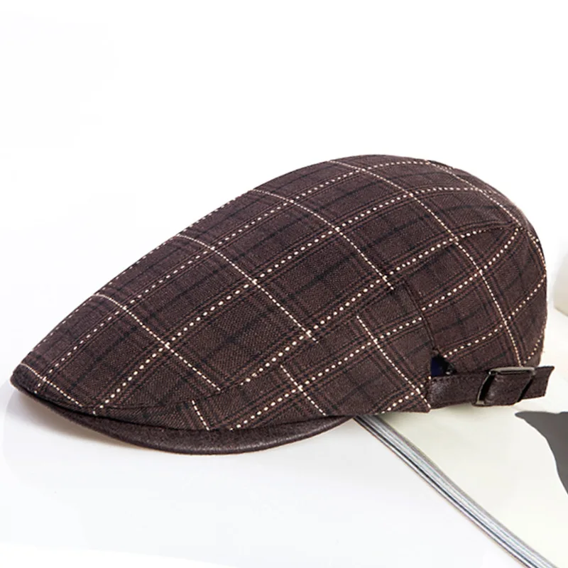 

Casual Men's Hats Retro Berets Hat for Women Winter Cotton Visors Herringbone Flat Caps Artist Peaked Retro Newsboy Cap