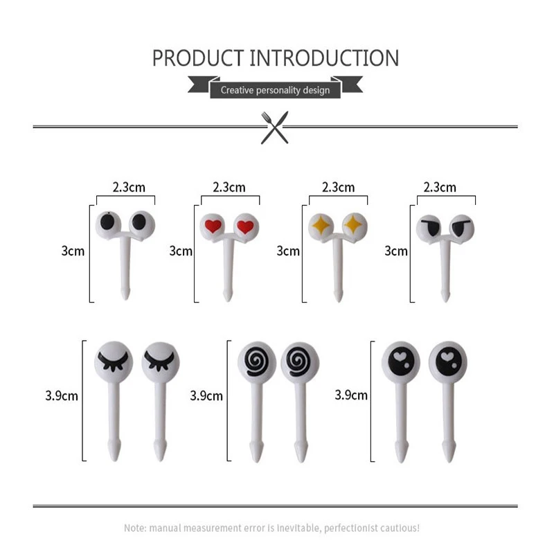 10 шт. пластиковые зубочистки для фруктов