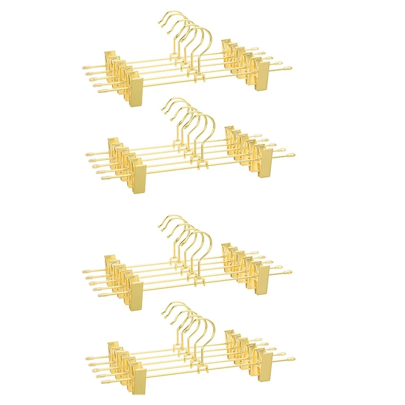 

Trouser Hangers Made Of Metal, 20 Pieces, Clothes Hangers, 30.5Cm, With 2 Non-Slip Clips, For Skirts, Pants, Underwear-2