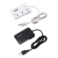 power strip 6 outlets with 3 usb ports with 1 5m extension cord wall mount compact for travel home dorm room office