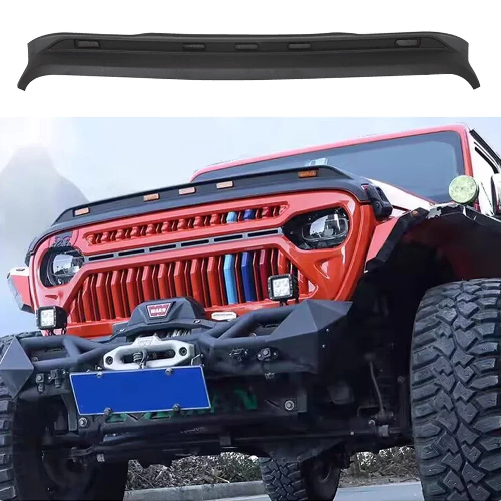 Передняя каменная защита капота дефлектор решетки со светодиодными фонарями для