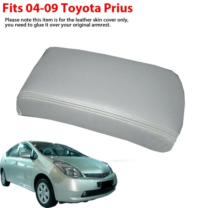 

Car Microfiber Leather Console Armrest Panel Cover Protective Trim For Toyota Prius 2004-2008