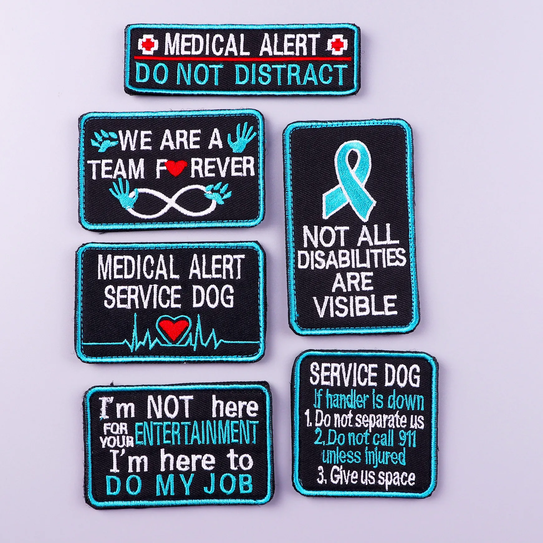 

1Pcs Medical Alert Embroidered Patches For Clothing Armband Cloth Sticker Backpack Decoration Hook Loop Badge Sew DIY Applique