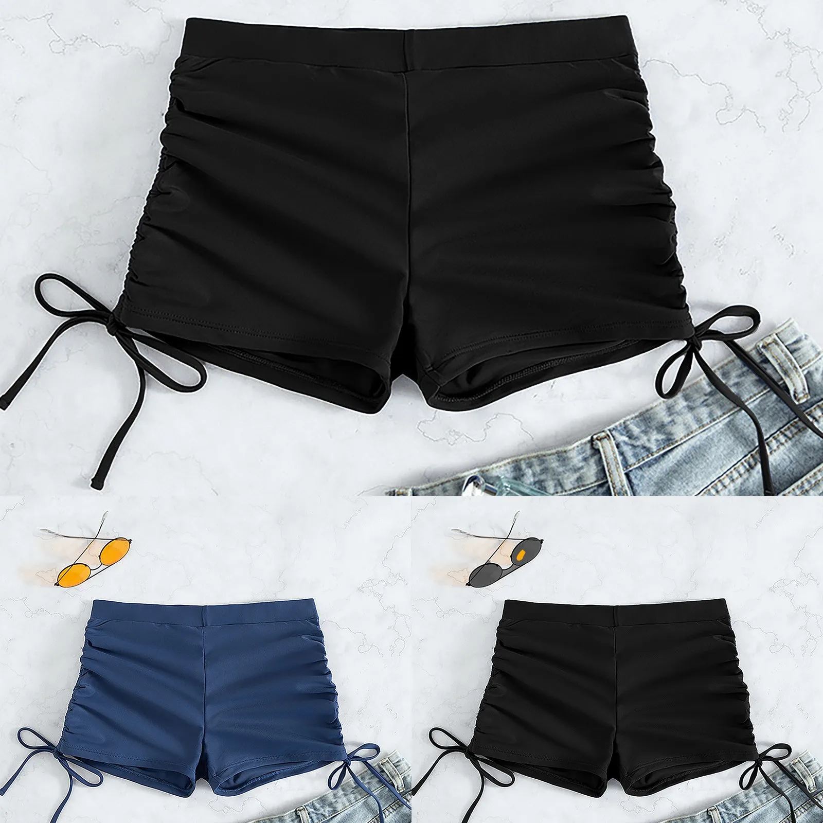 

Swim Shorts Women Boyshort Summer Drawstring Swim Bottoms Female Bathing Suit Ladies Breathable Surfing Bottoms Female Beachwear