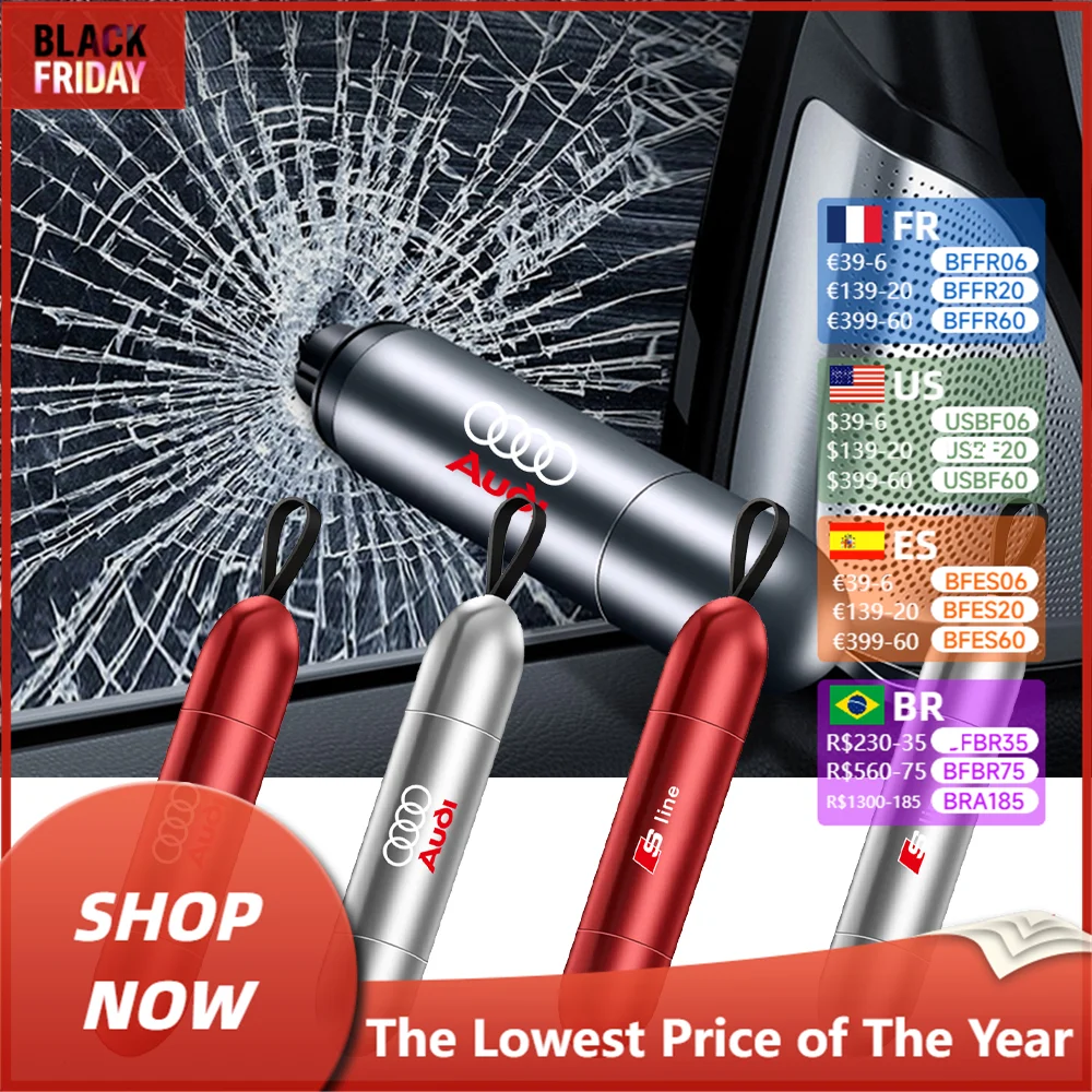 Автомобильный аварийный молоток для спасения жизни автоинструмент Audi Sline A1 A3 A4 A5