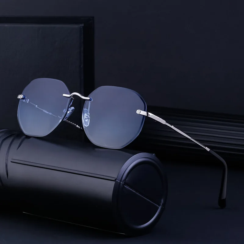 

Retro Oval Rimless Sunglasses Women Gradient Cutting Lens Frameless Classic Vintage Sun Glasses Female Eyewear Gafas