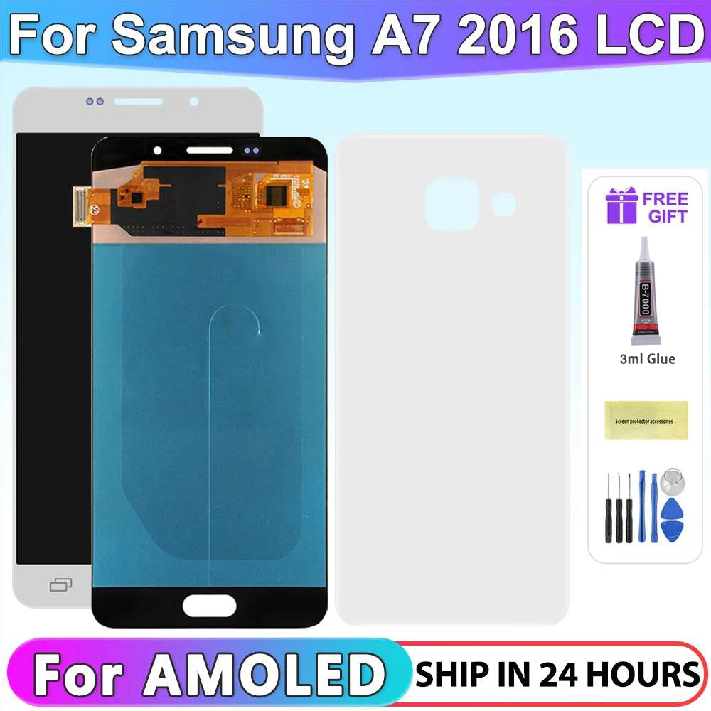 100% протестированный TFT для SAMSUNG GALAXY A7 2016 A710 ЖК-дисплей сменный преобразователь