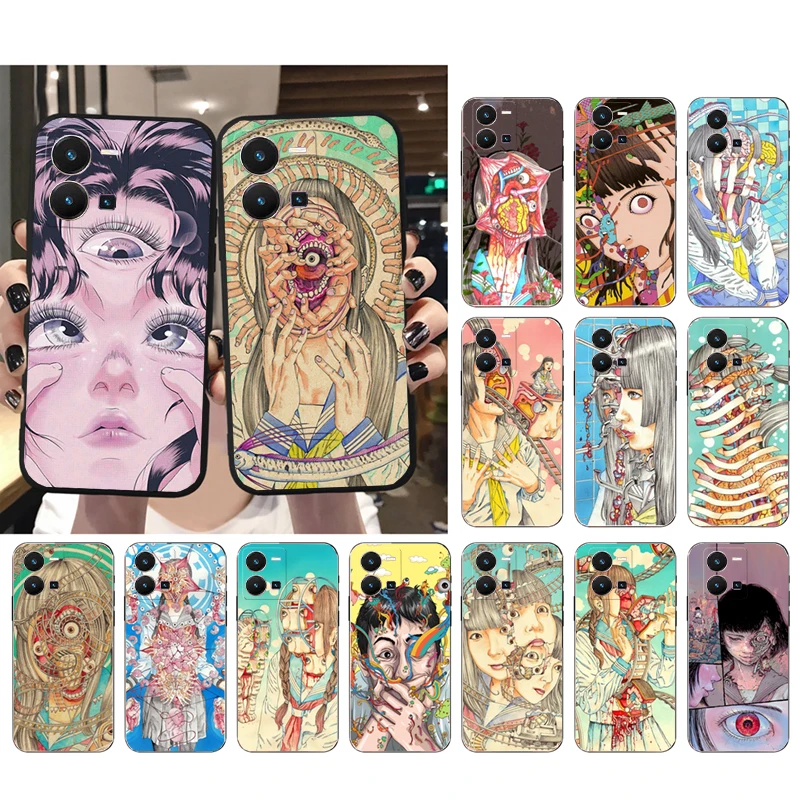 

Shintaro Kago Horror Japan Phone Case For VIVO Y53S Y33S Y22S Y11S Y31 Y21 Y70 Y20 Y21S Y72 Y35 Y51 Y01 V23E V21 V23 V21E Case