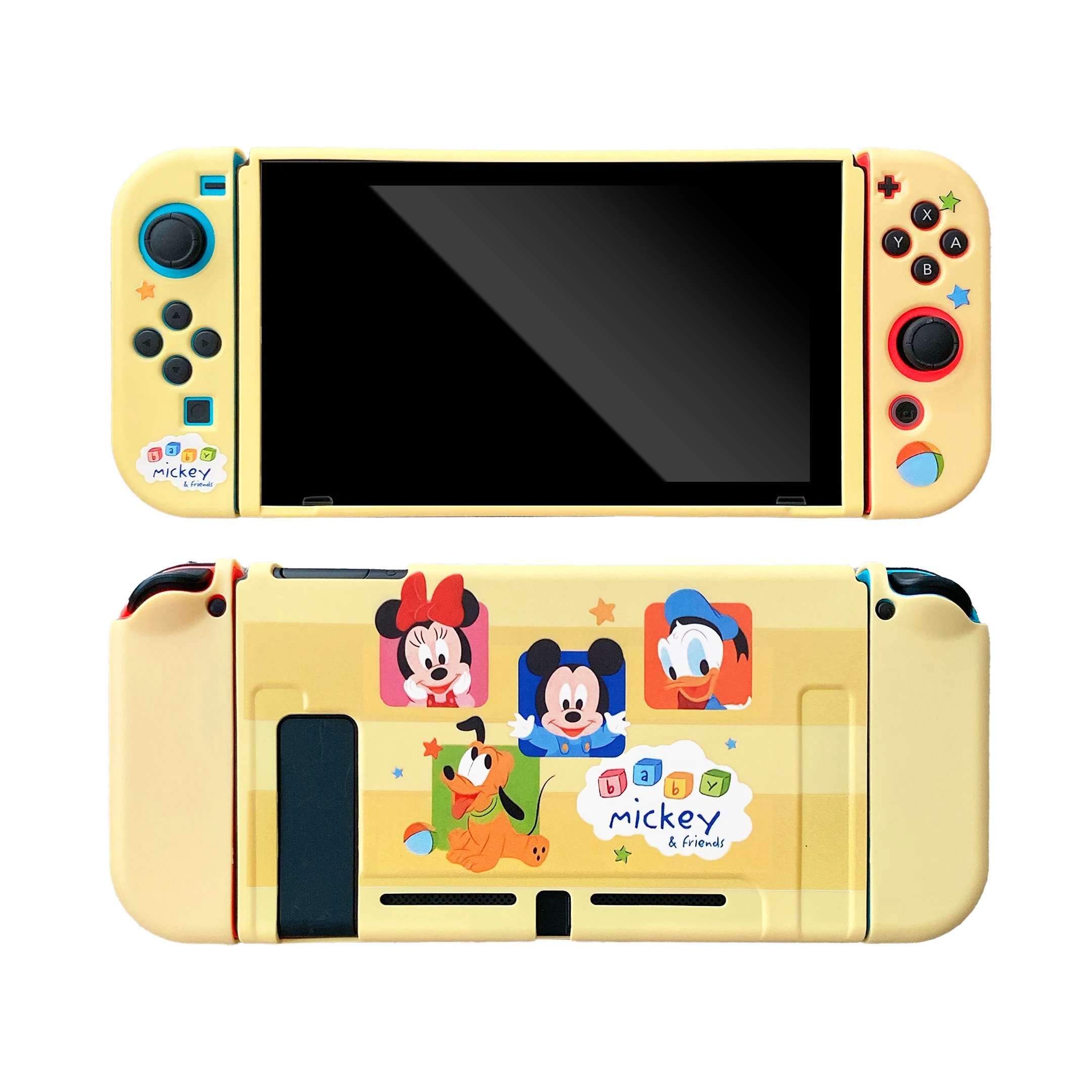 

Disney Goofy Mickey Minnie Mouse XO Soft Phone Cases For Nintendo Switch Game Console Controller OLED Gaming Accessories