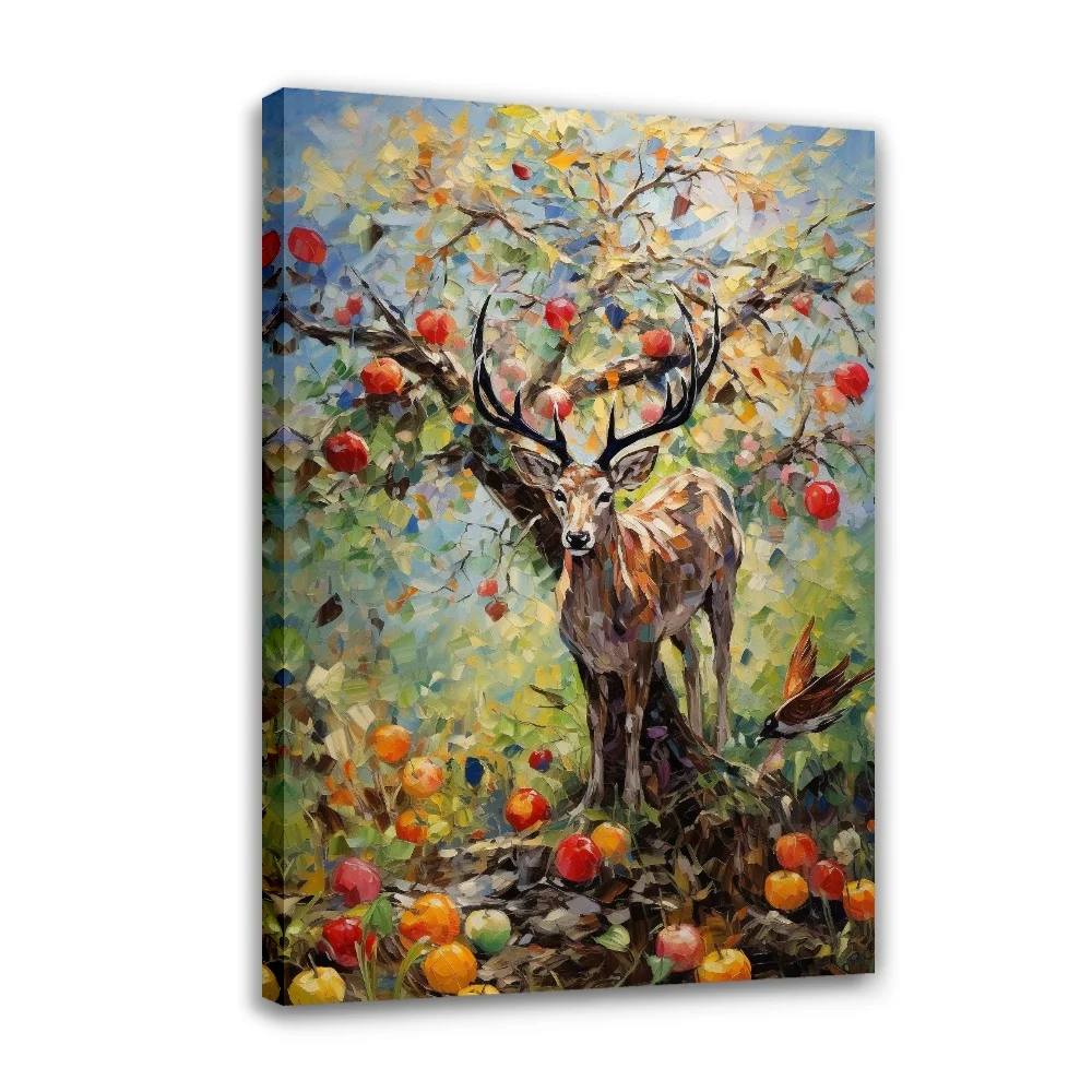 

Forbeauty рисунок на холсте с изображением диких оленей и деревьев, водостойкая Масляная картина на стену, постер для домашнего декора