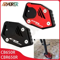 for honda cb650r cbr650r cb 650r cbr 650r motorcycle accessories cnc kickstand foot side stand extension pad 2019 2020 2021 2022