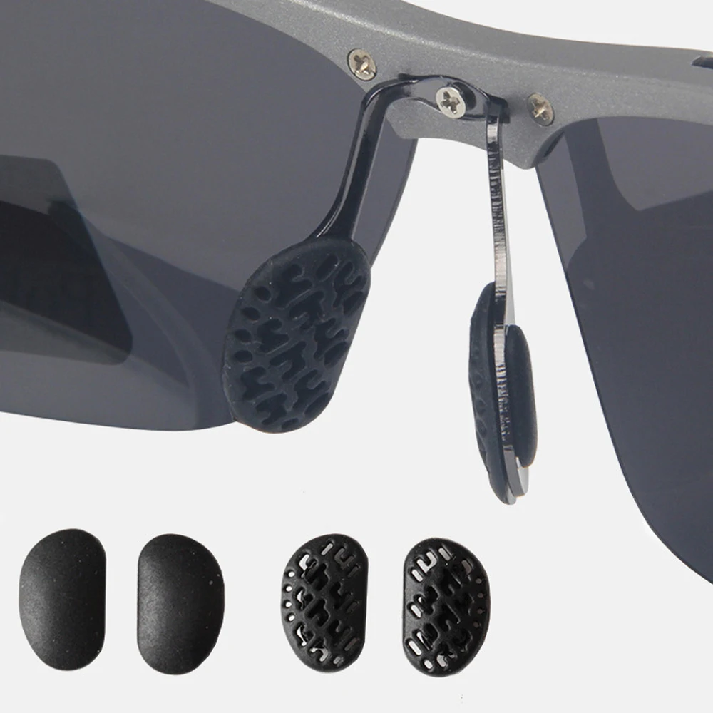 500pcs(250pairs) Anti Slip Rubber Eyeglasses Nose Pads Sunglass Spectacles Eyewear Glasses Accessories Black White Push On Type