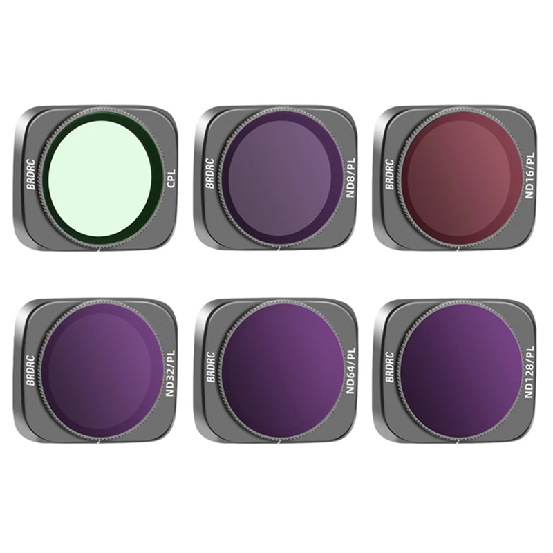 

Комплект из 6 фильтров brдрк Air 2S Cpl Nd8pl Nd16pl Nd32pl Nd64pl Nd128pl, запасные части для фильтра БПЛА Da Jiang Yu Mavic