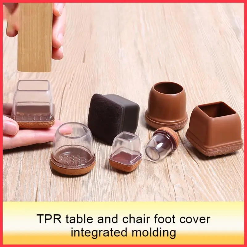

8Pcs Chair Leg Cover Soft Silicone Stool Feet Protector Mute Wear-resistant Furniture Table Legs Covers Leveling Foot Cap Home