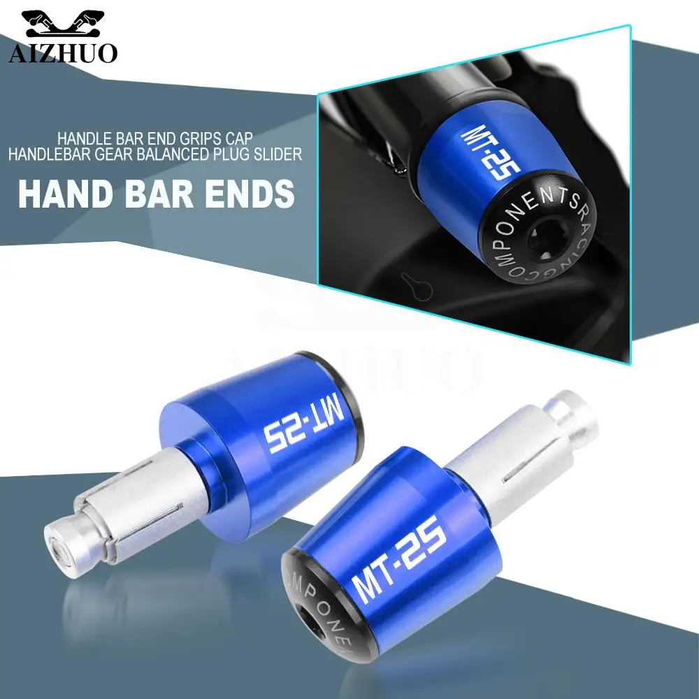 

For Yamaha MT25 2005-2022 MT-25 Motorcycle Handlebar Plug Caps Slider Handle Bar End Cap MT 25 2021 2020 2019 2018 2016 2015 14