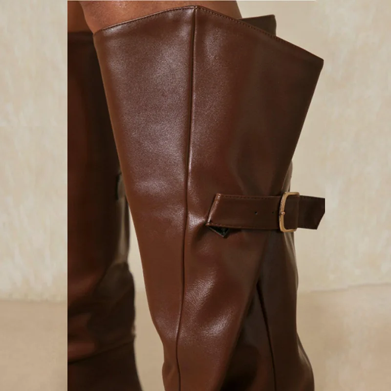 New Stiletto High Heels Tapered Heel Large Tube Boots Fashion Large Size Women's Boots