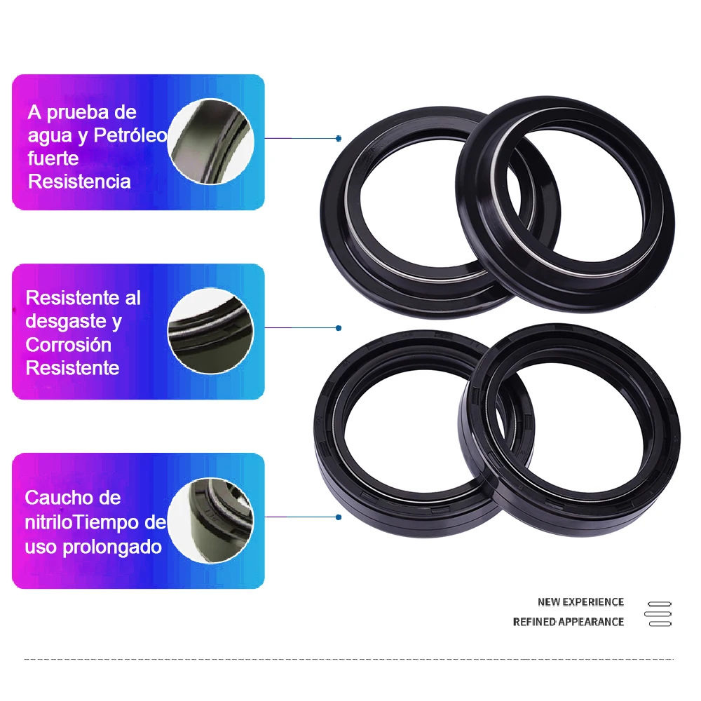 

41x54x11 Front Fork Damper Oil Seal 41 54 Dust Cover For Kawasaki Z1000 ALL VERSIONS Z1000SX Z ZX ZX1000 Ninja 1000 ABS VN1500