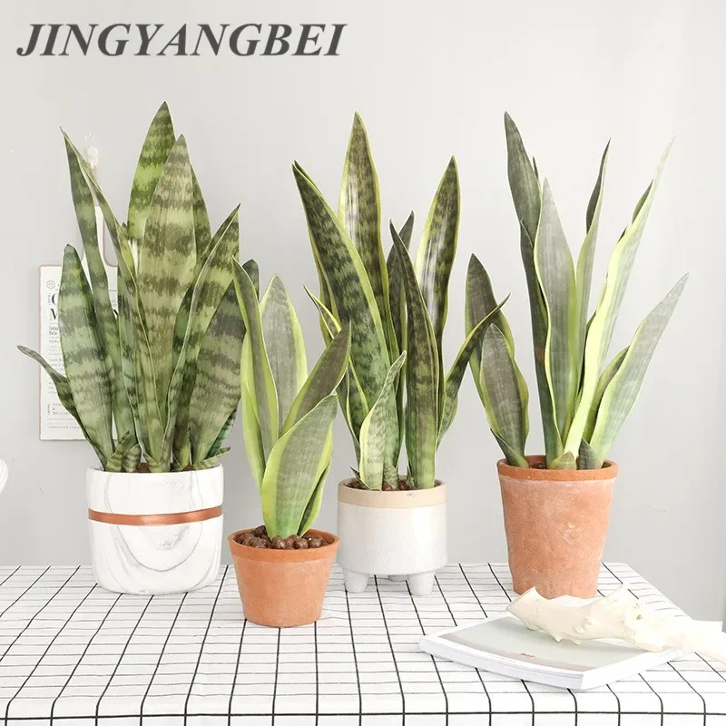 Искусственные растения листья тигра пирань ветка Sansevieria для украшения бонсай