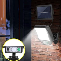 led solar lamp outdoor waterproof flood lights motion sensor street light security lighting for garden patio path yard
