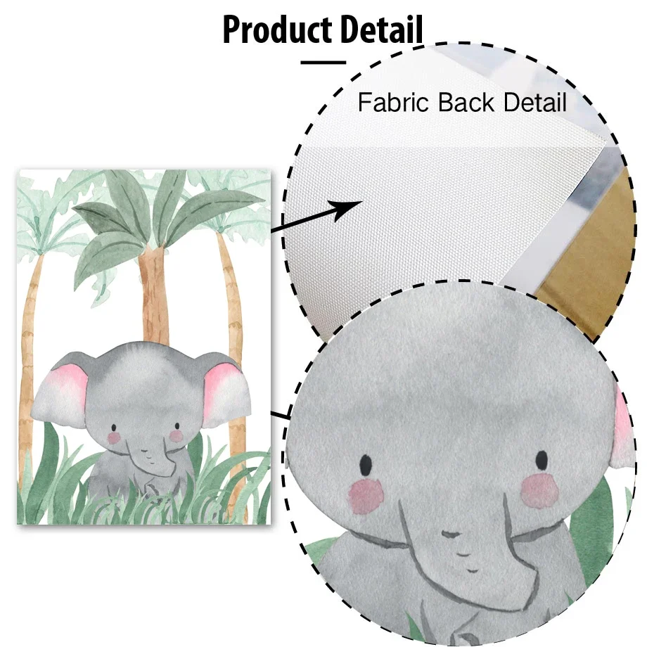 Бохо Тигр Зебра слон Жираф Обезьяна сохранить диких животных искусство на холсте