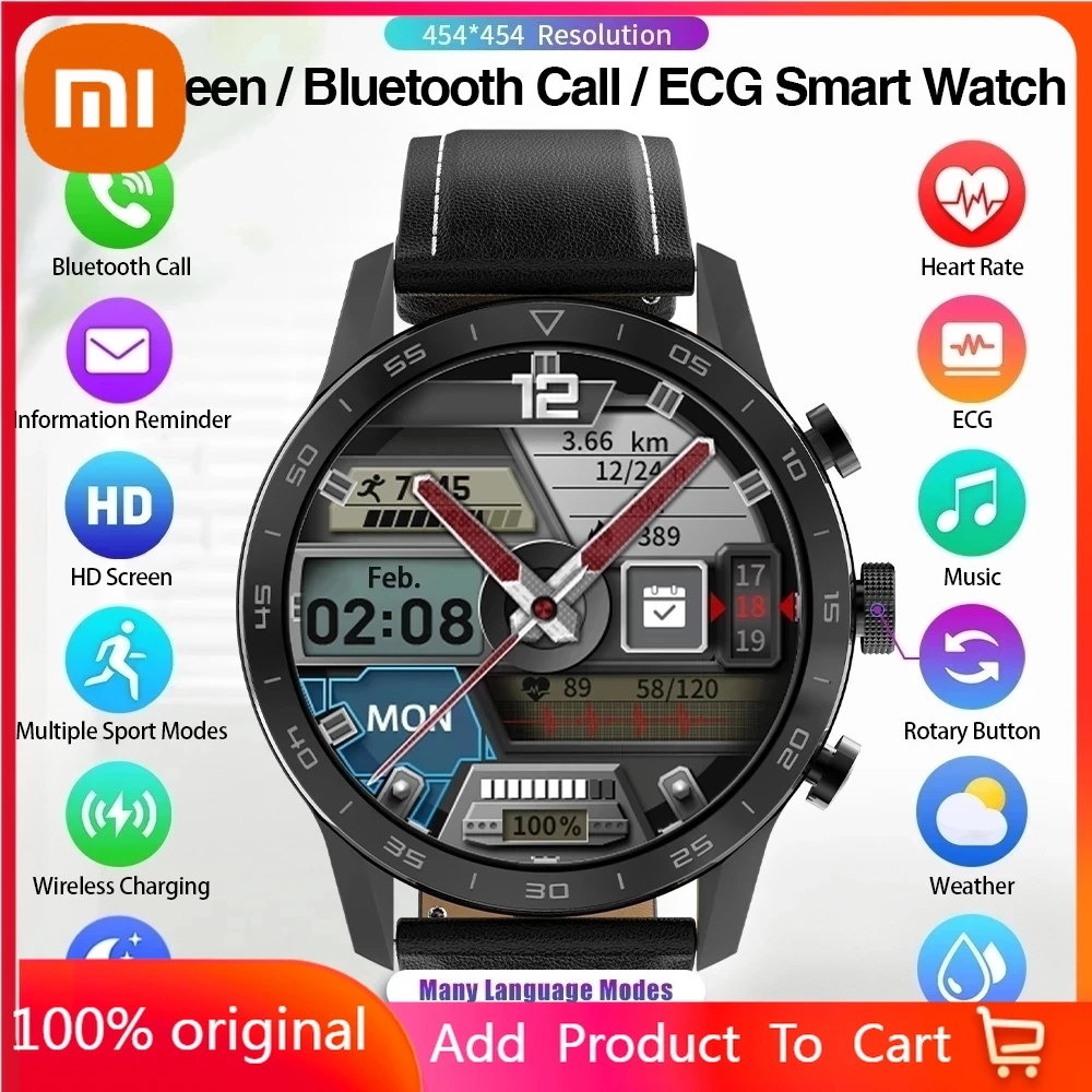 

Xiaomi Men Smart Watch Heart Rate Monitor Swim Sport Luxurious Answer Dial Bluetooth Call Can Smartwatch Men for Android IOS