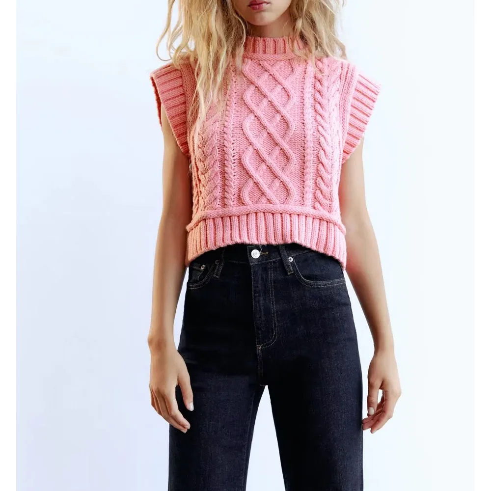 

Женский Летний Новый восьмижильный Трикотажный жилет 2022, сетчатый Красный Универсальный четырехцветный дизайнерский темпераментный коро...