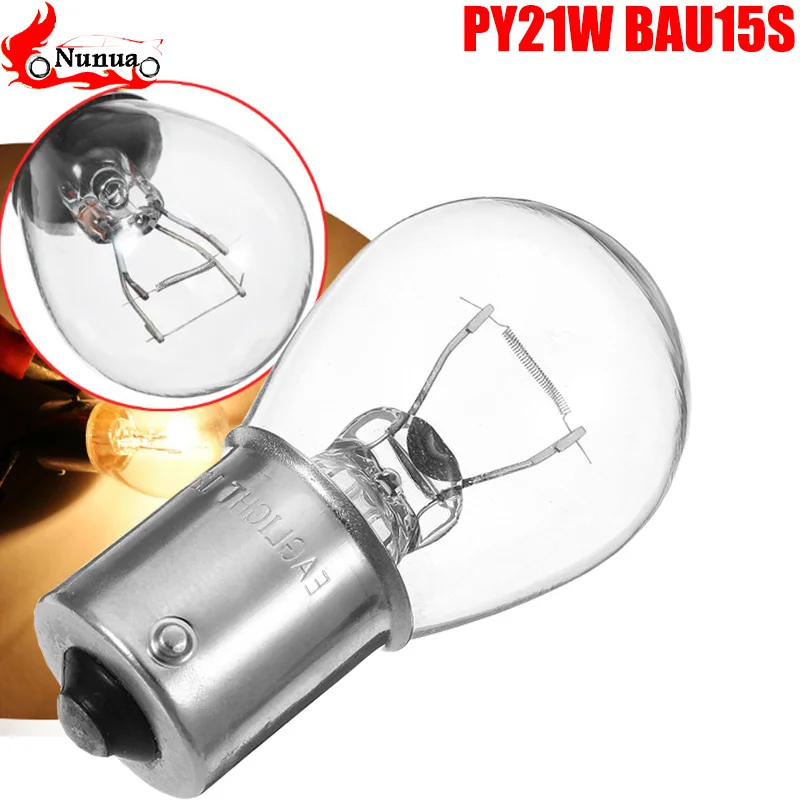 

10Pcs/Set DC12V BAU15S Light Bulb Halogen Lamp LED Turn Singal Light Car Boat Reverse Brake Backup Lamp Tail Light Transparent