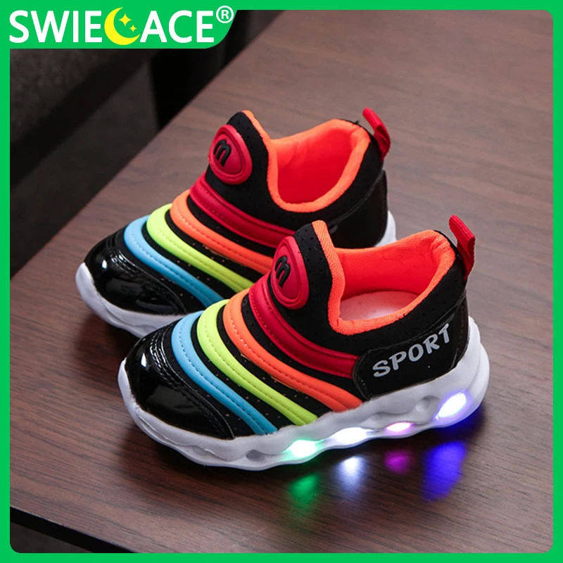

Size 21-30 Children Led Luminous Shoes Baby Breathable Sneakers for Girls Kids Shoe Boys Casual Shoes with Flash Lights bambas