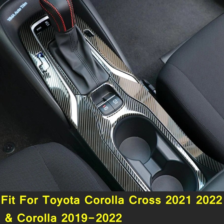Center Control Water Cup Gear Shift Panel Cover Trim Bezel Fit For Toyota Corolla 2019 + & Corolla Cross 2021 - 2023 Accessories