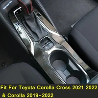 center control water cup gear shift panel cover trim bezel 5pcs for toyota corolla 2019 corolla cross 2021 2022 accessories