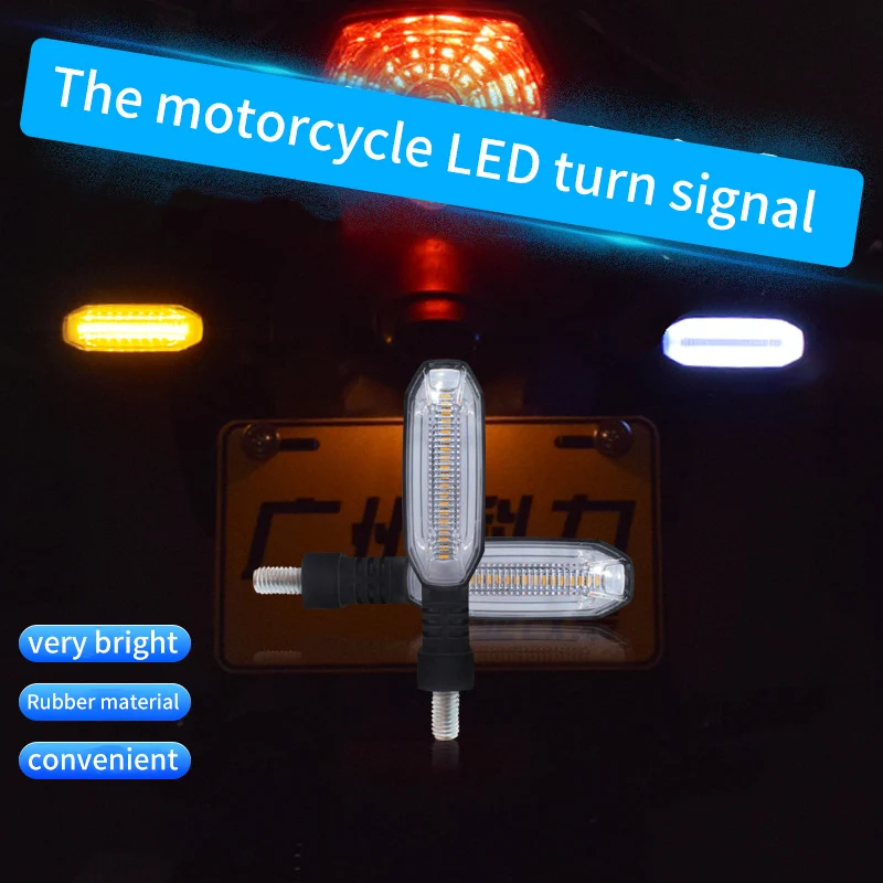 

Motorcycle lamp, sports car, scooter, rectangular, bicolor LED running water steering lamp