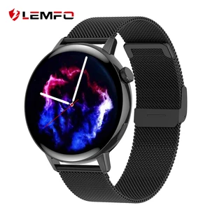 LEMFO Smart Watch Men Bluetooth Call Smart Watch 2022 Waterproof 360 HD Screen Multiple Sport Modes 