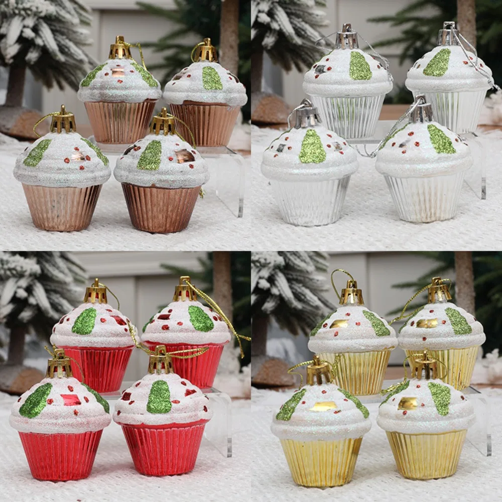 4 шт./коробка новогодние Пластиковые Подвески для украшения ёлки