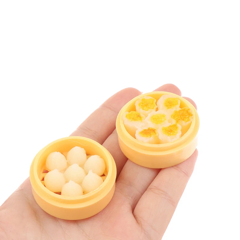 

Kawaii Miniature Pretend Food For Doll House Kitchen Toys Dollhouse Chinese Cuisine Dumplings Steamed Bun