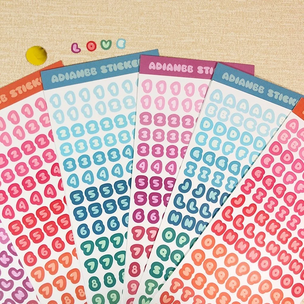 Наклейки с буквами алфавита самоклеящиеся водонепроницаемые