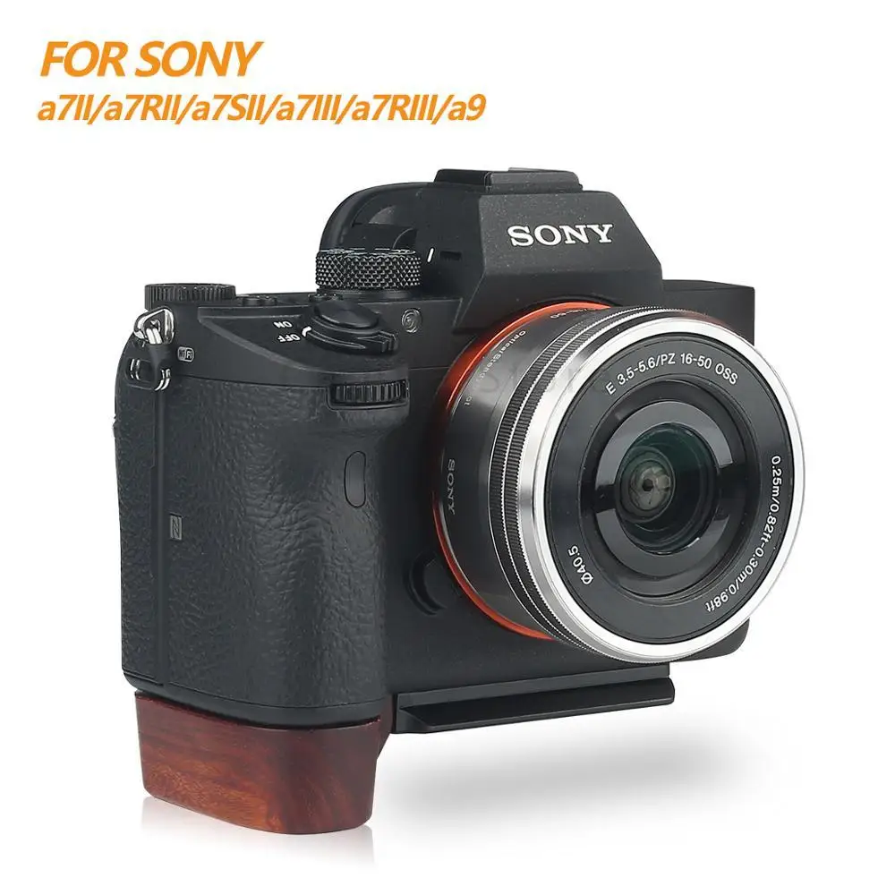 Деревянный кронштейн с ручкой для камеры Sony a72 a7s2 a7r2 A7RII a73 a9 A7m3 A7RIII A7r3 ILCE-7RM3 A7R MKIII Arca-Swiss RRS