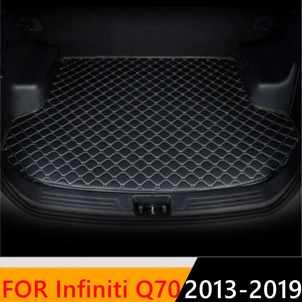 

Sinjayer Car Trunk Mat Waterproof AUTO Tail Boot Carpets Flat Side Cargo Carpet Pad Liner For Infiniti Q70 2013 2014-2017 2019