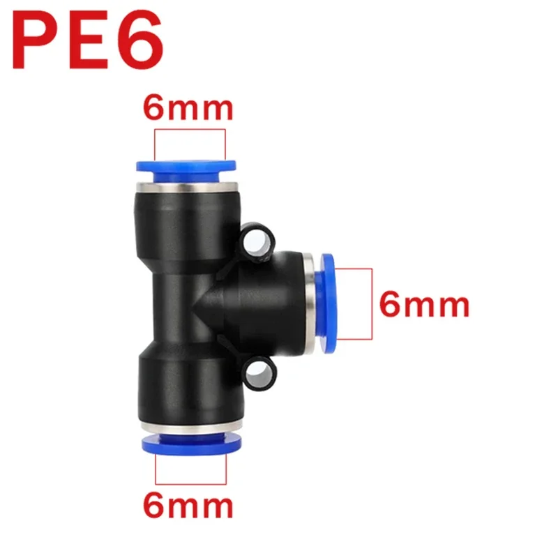 

Пневматический соединитель T-образный 4/6/8/10/12 мм