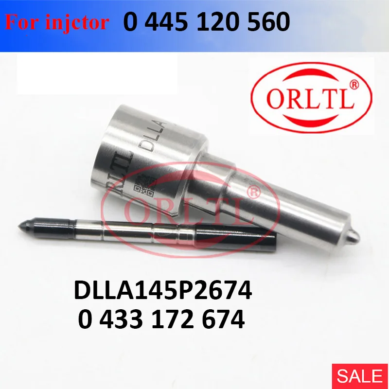 

for injector 0445120560 0 445 120 560 0433172674 DLLA145P2674 Black Coated Needle Nozzle 0 433 172 674 DLLA 145P 2674