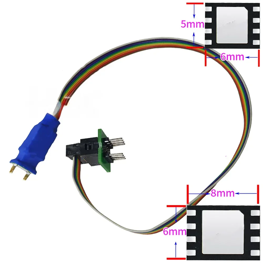 Программатор DFN8 QFN8 WSON8 Dip8 игла для чтения записи пережигания 1 27 6x8 6x5 тестовая