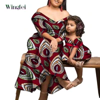 african style dashiki dresses for women and children ankara fashion parent child outfits ladys tube dress and girl dress wyq801