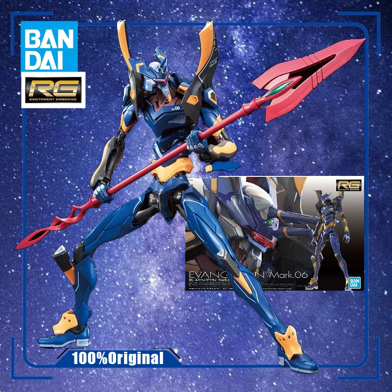 Stock BANDAI Original GUNDAM RG EVA SERIES MARK.06 Собранные модели анимированных персонажей из