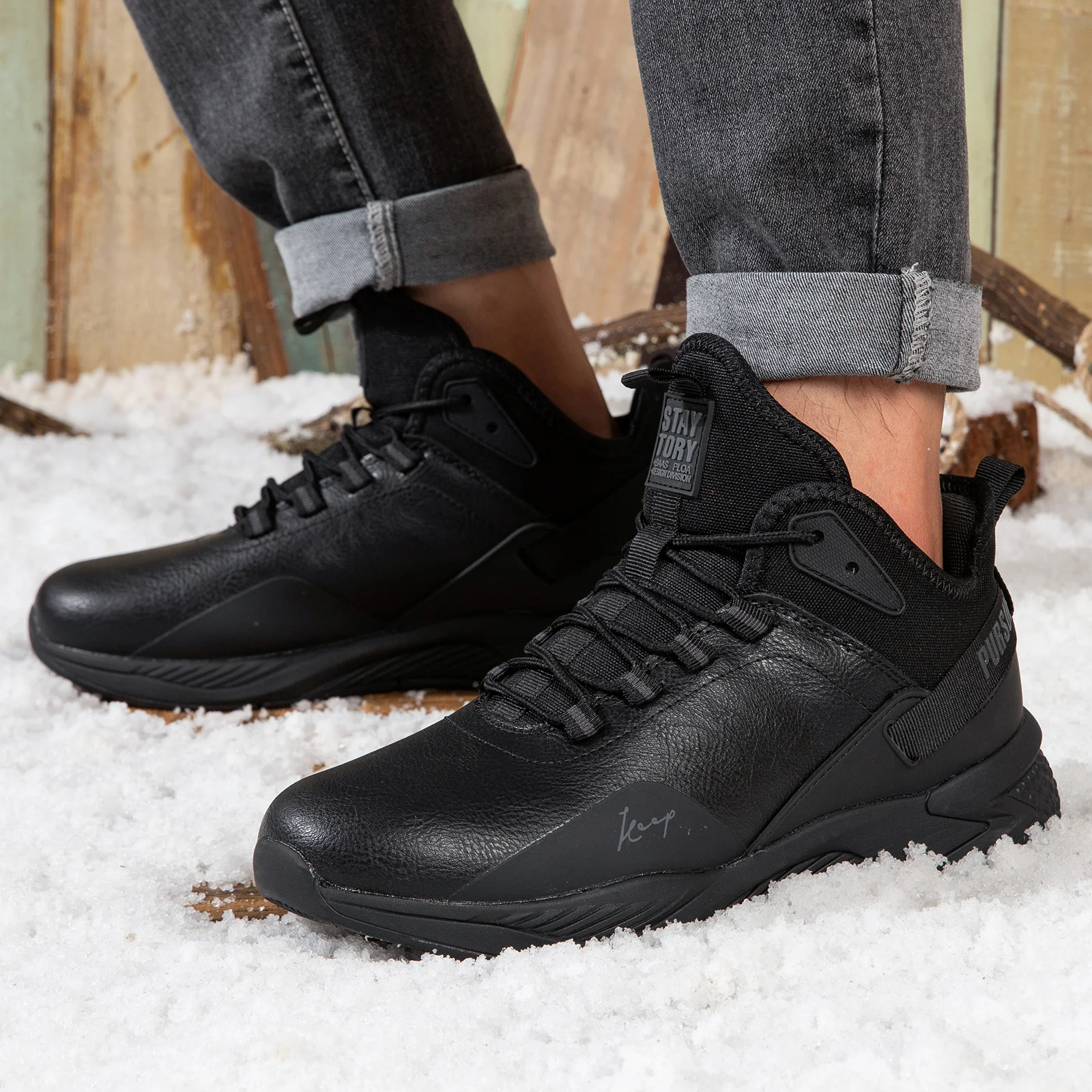 Baasploa 2022 Men's Winter Sneakers Waterproof Non-slip Casual Cotton Shoes Fashion Male Camping Outdoor Keep Warm Walking Shoes